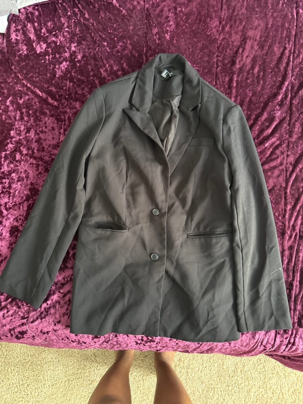 Forever 21 Black Women's Tailored Blazer Jacket